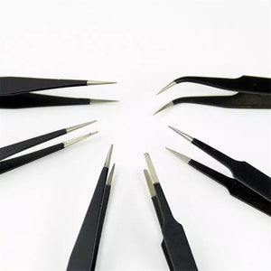 Steel Assorted Precision Tweezers Pack